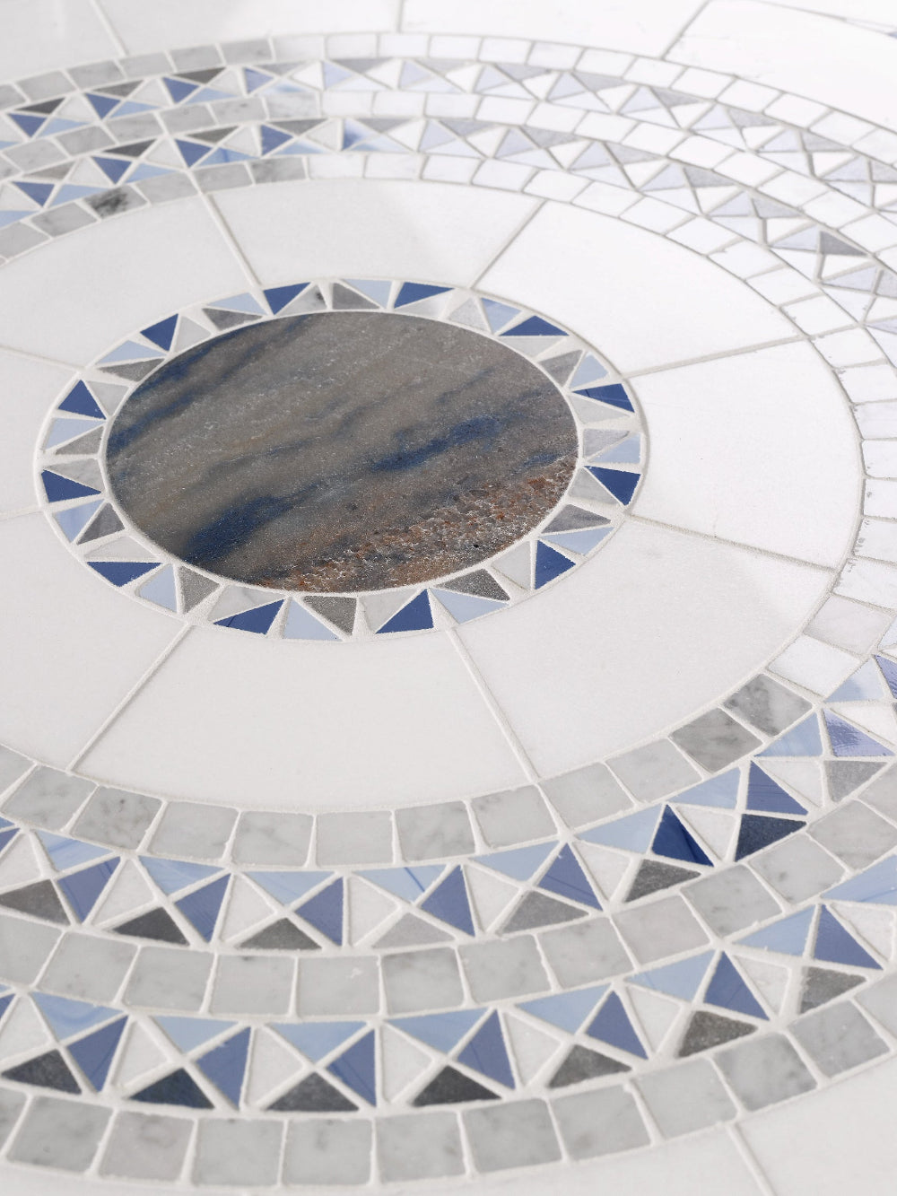 Discover SICIS® marble mosaic tiles in Blue for interiors and exteriors, spas, living spaces, terraces or foyers at Tiamont. The shop for high-quality marble tiles.