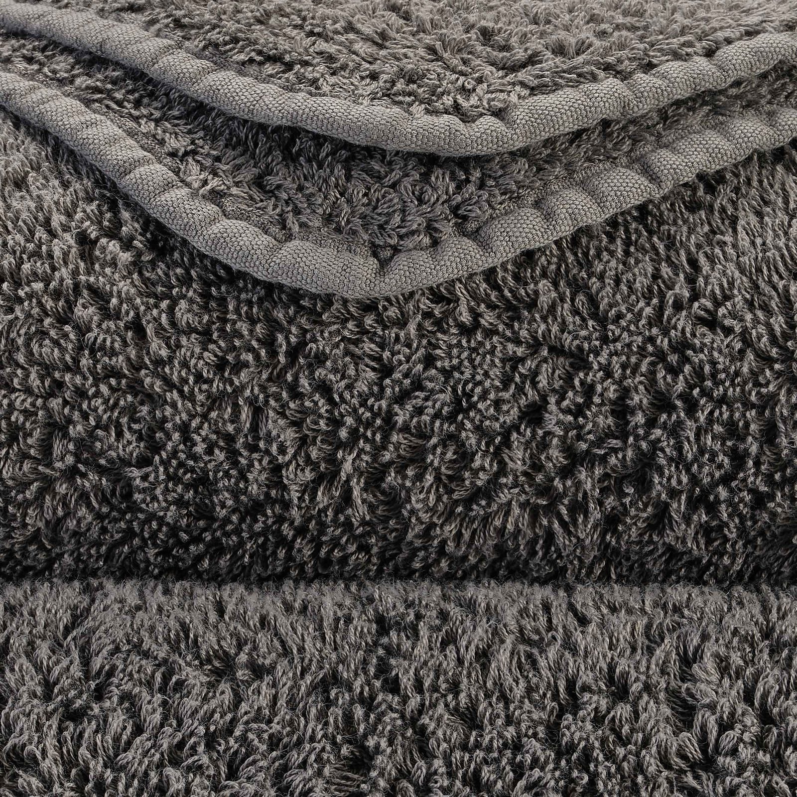 Detail der Super Pile Frottierschlingen in Gris 920 – ägyptische Baumwolle, 700 g/m²