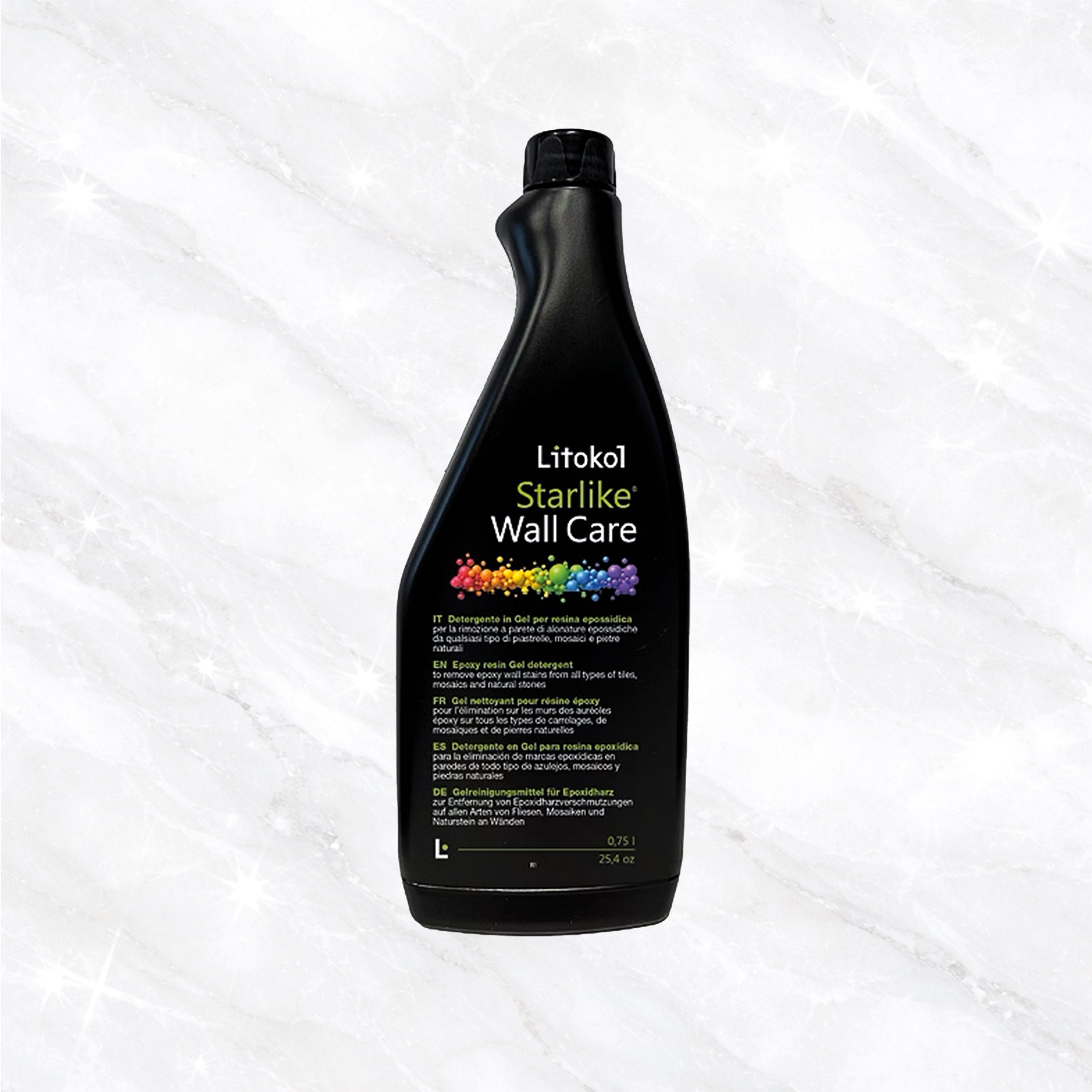 Starlike Wall Care epoxy resin cleaner – spray bottle with transparent gel, developed for Starlike Evo grout, available in the Tiamont shop.